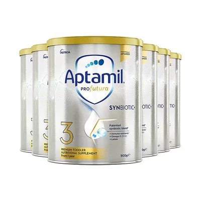 Aptamil愛他美升級版白金嬰幼兒奶粉3段1-3歲助力眼腦發育900g*6