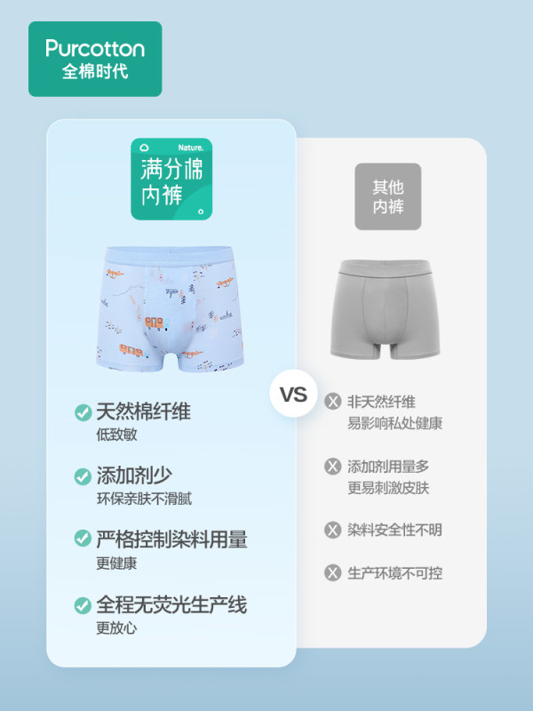 全棉時(shí)代 100%純棉兒童內(nèi)褲 1條裝