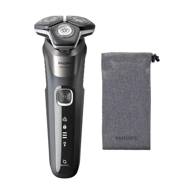 plus：飛利浦（PHILIPS）剃須刀電動刮胡刀親膚經典蜂巢5系荷蘭整機進口 SkinIQ智能感應刮胡刀全身水洗生日禮物父親節禮物 【熱銷爆款】S5887/10 升級款