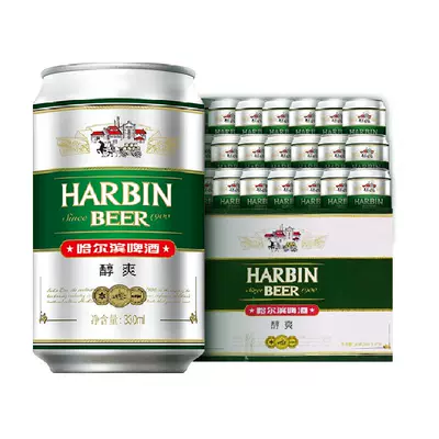 哈爾濱啤酒醇爽330ml×24聽