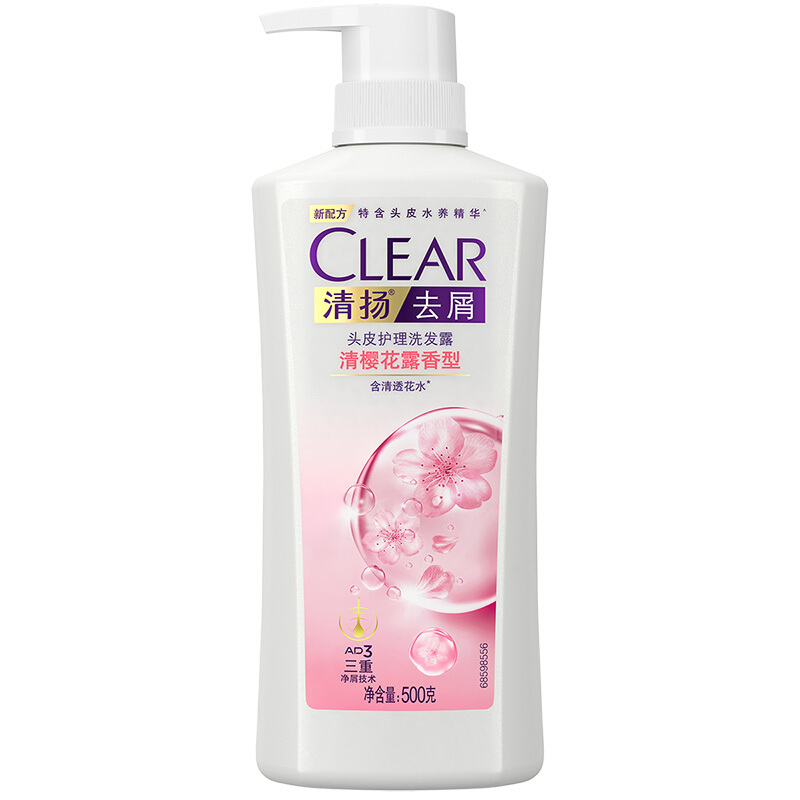CLEAR 清揚 去屑頭皮護理洗發露 清櫻花露香型 500g