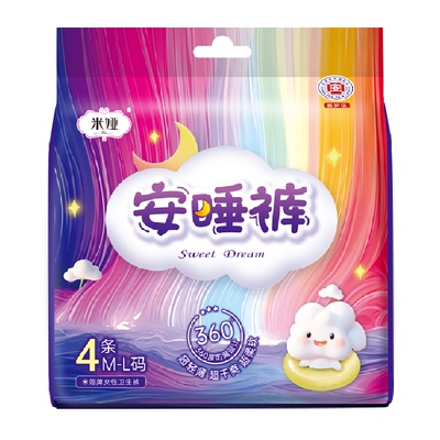 米婭 彩虹安睡褲醫(yī)護(hù)級(jí)4片×1包*3件