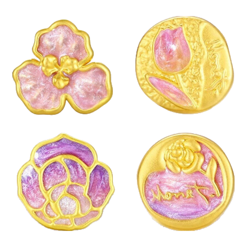 CHOW TAI SENG 周大生 足金莫奈聯(lián)名郁金香掛墜