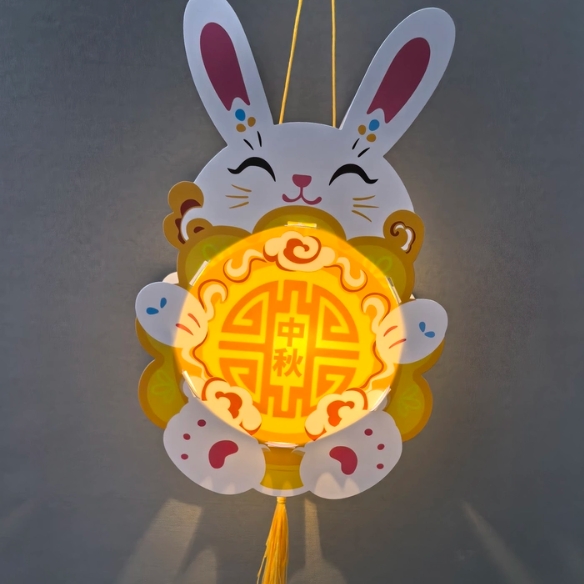 中秋團圓！遺東方 手工DIY中秋節國風兔子燈籠 2個
