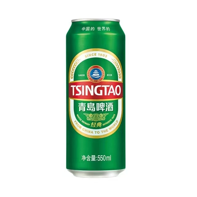 青島啤酒 TSINGTAO 經典拉格 550ml*18聽 贈：福禧罐500ml*4聽