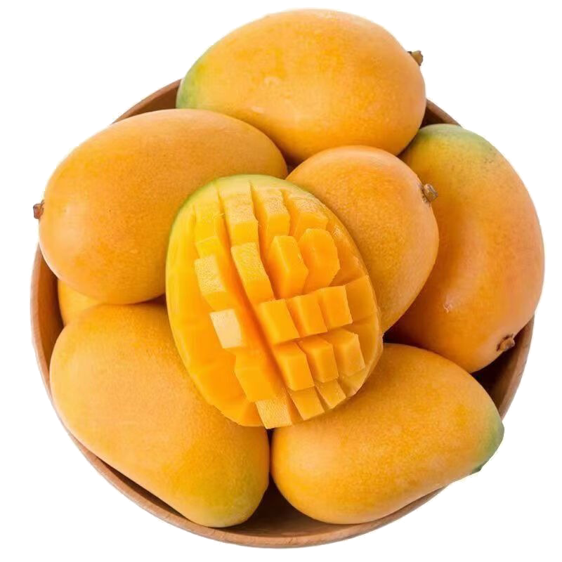 海南小臺農(nóng)芒果新鮮 輕微花皮半熟果發(fā)貨臺芒5斤 單果70-100克