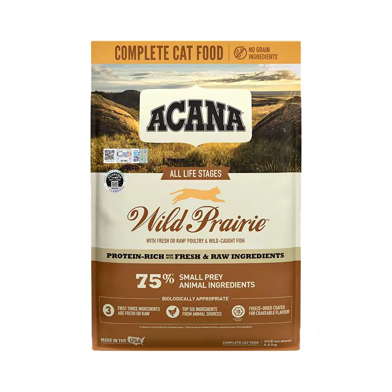 ACANA 愛肯拿 農(nóng)場盛宴系列 無谷雞肉全階段貓糧 美版 5.4kg