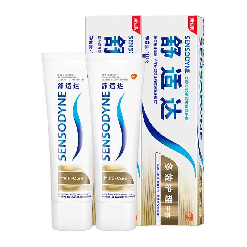 SENSODYNE 舒適達 牙膏100g牙齦護理美白配方多效護理薄荷清爽2支裝
