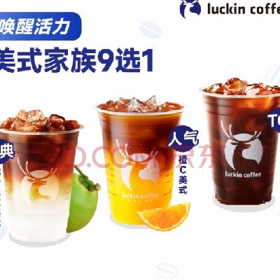 再降價:瑞幸咖啡 美式家族9選1 大杯