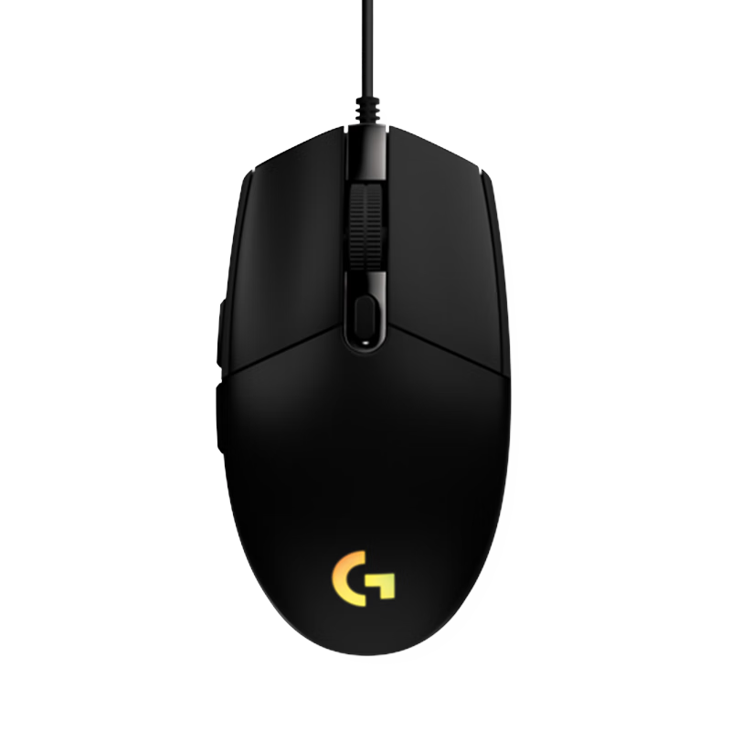 plus:羅技 G102第二代游戲鼠標 RGB流光燈效鼠標 輕量化 游戲級8000DPI傳感器 黑色 200-8000DPI