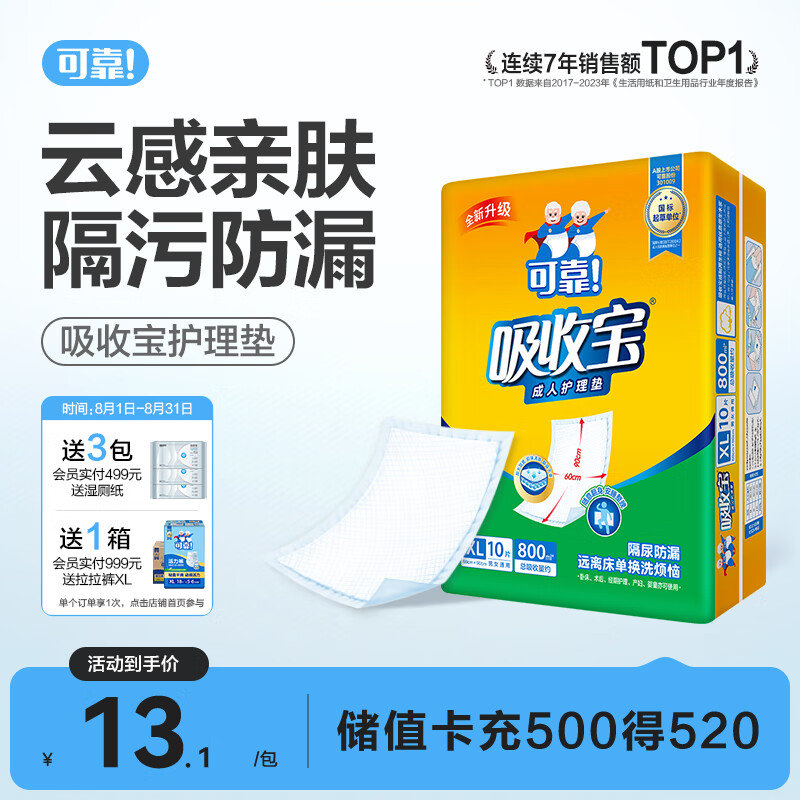 coco 可靠 吸收寶 成人護(hù)理墊 10片 XL碼 (60*90cm)