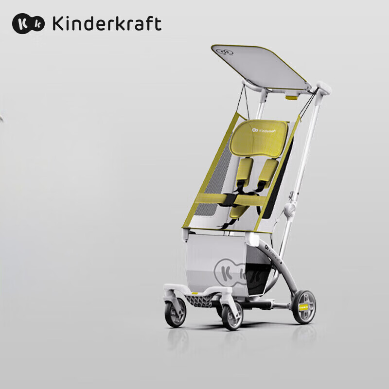 可可樂(lè)園 KK Kinderkraft嬰兒口袋推車兒童遛娃神器輕便折疊大童寶寶高景觀溜娃車小憨豆 森森綠口袋遛娃車KP2