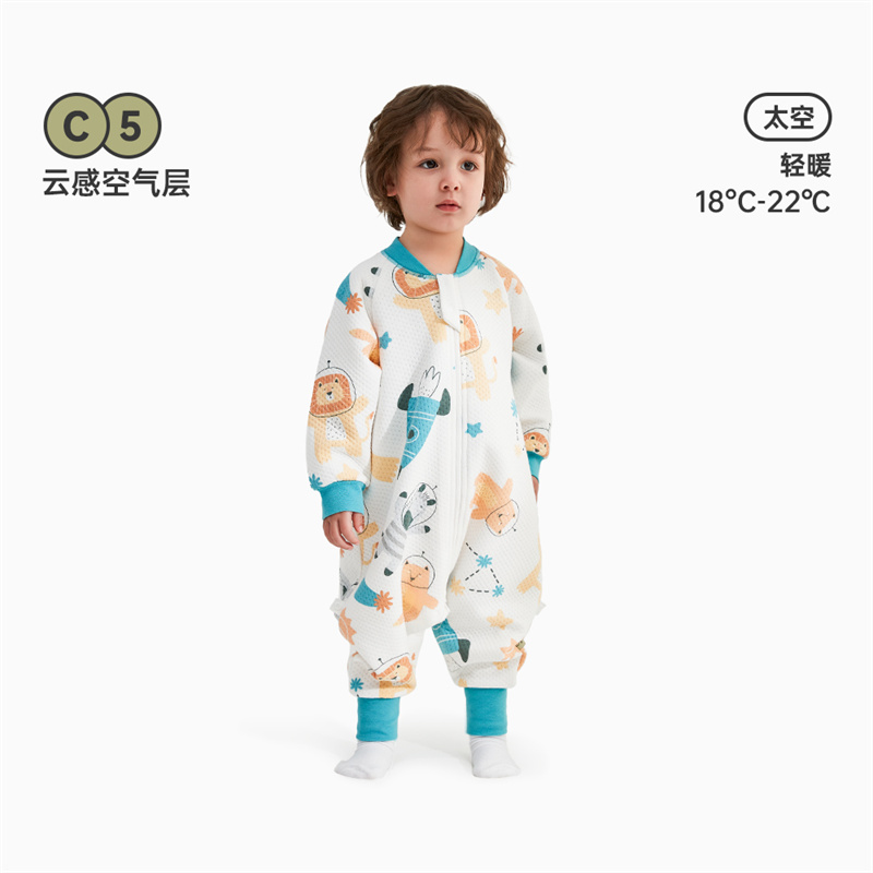 88VIP會員：Wellber 威爾貝魯 嬰兒睡袋春秋款寶寶純棉分腿防踢被子兒童新生兒四季通用