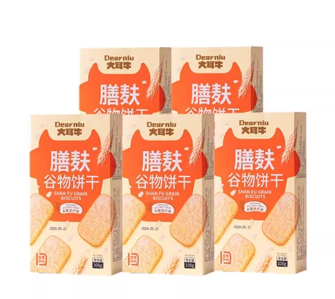 大耳牛 膳麩谷物餅干108g*5盒