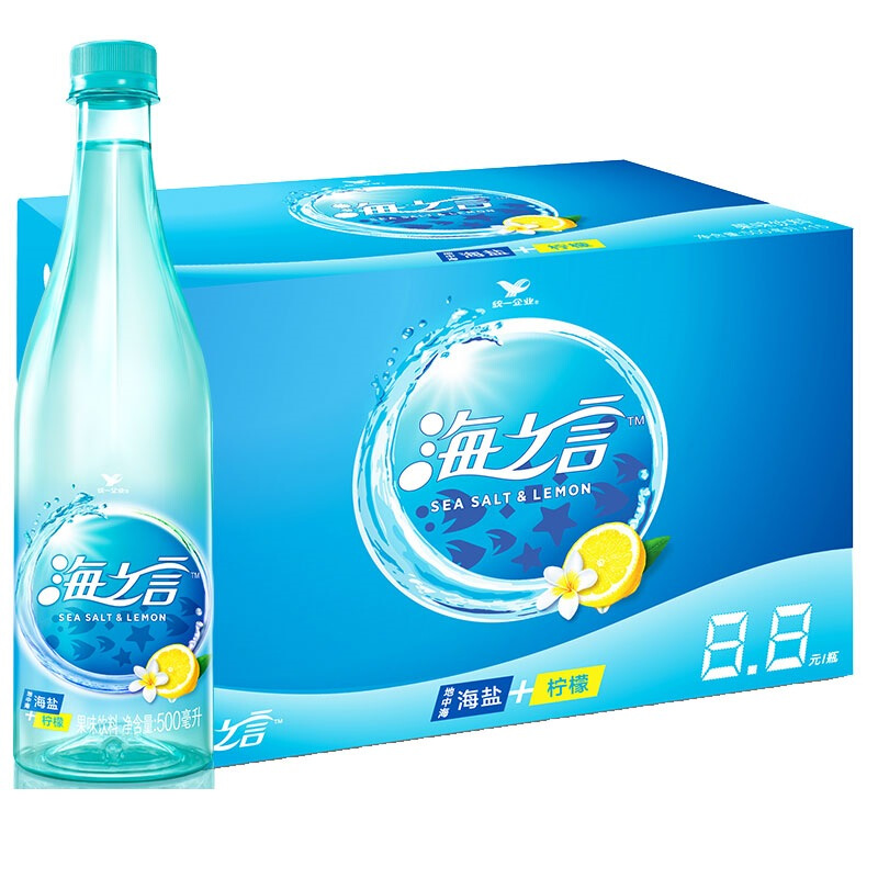 統一 海之言電解質運動能量飲料海鹽檸檬味500ml*15瓶