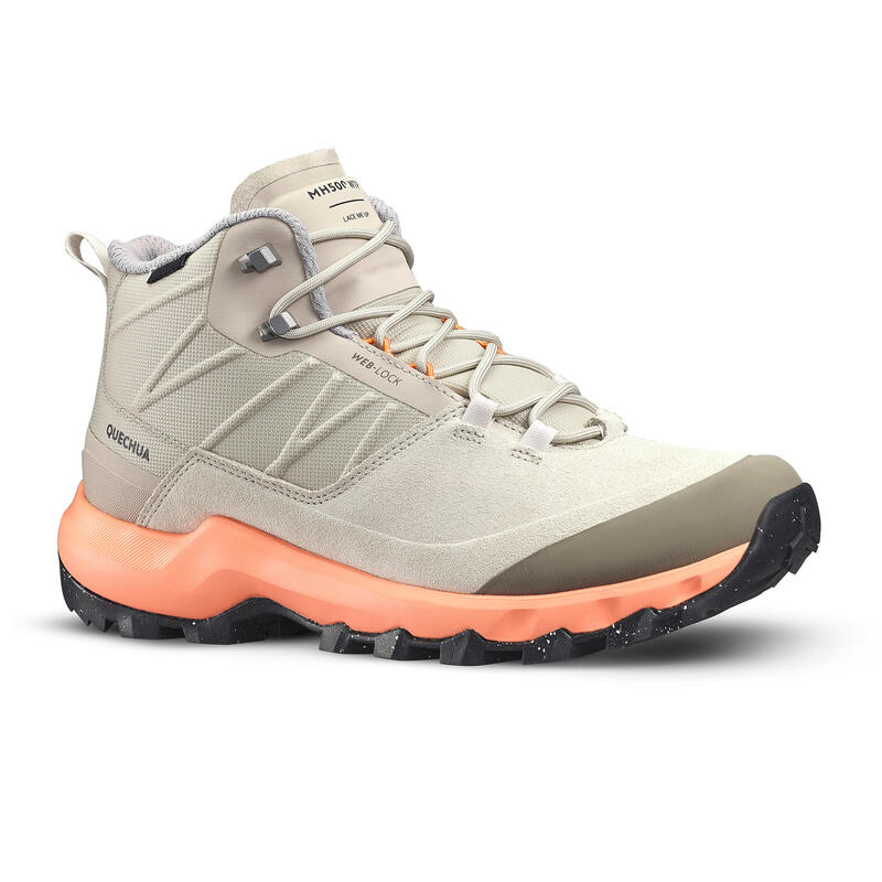 迪卡儂 DECATHLON MH500登山鞋女防水防滑旅游鞋舒適透氣戶外徒步靴男ODS