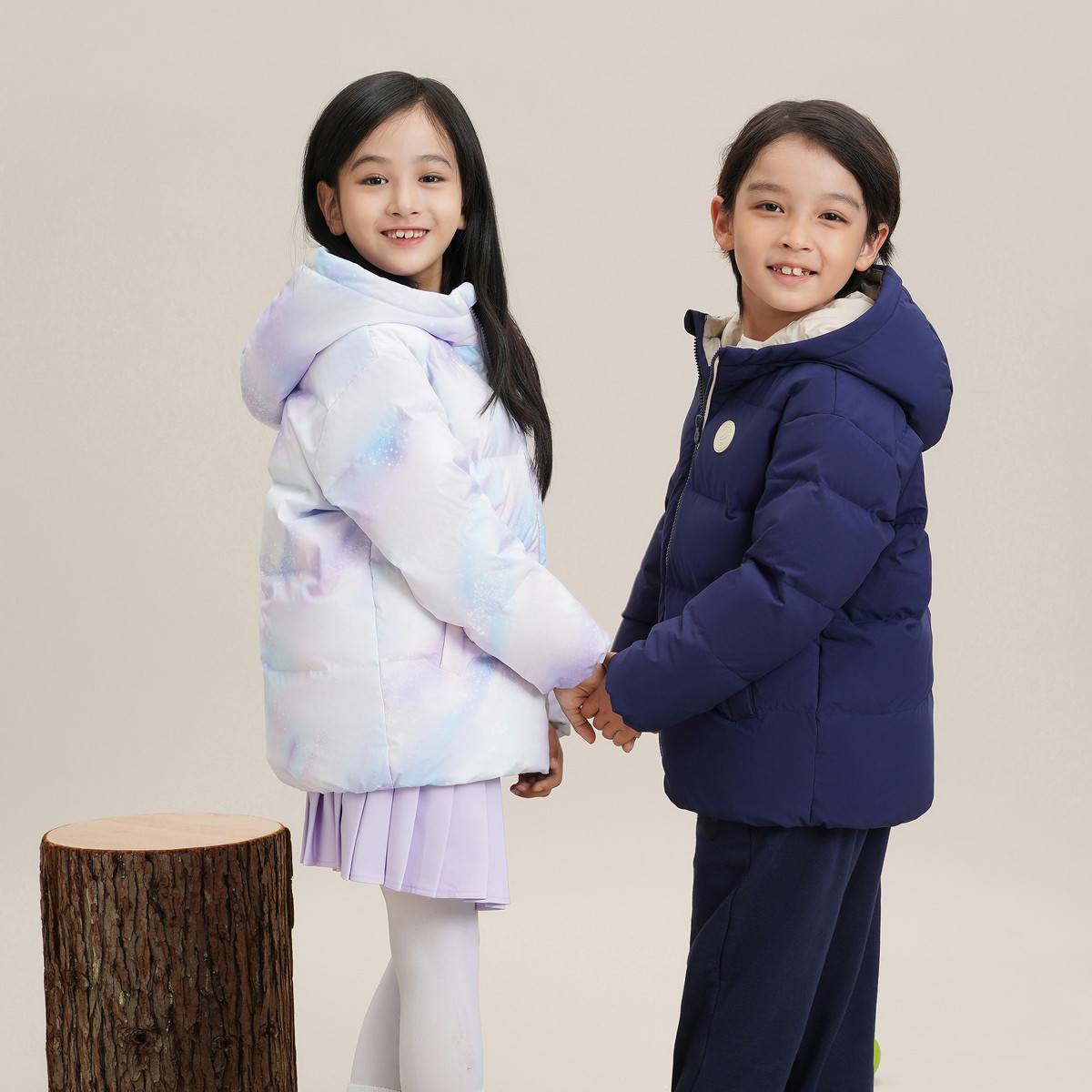 BOSIDENG 波司登 兒童羽絨服 暗霧藍
