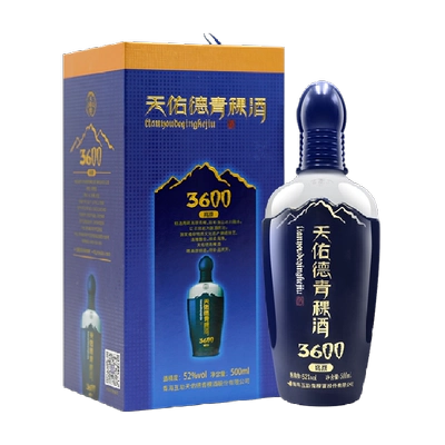 天佑德青稞酒海拔3600 52度清香型青海特產送禮白酒 500ml*1瓶