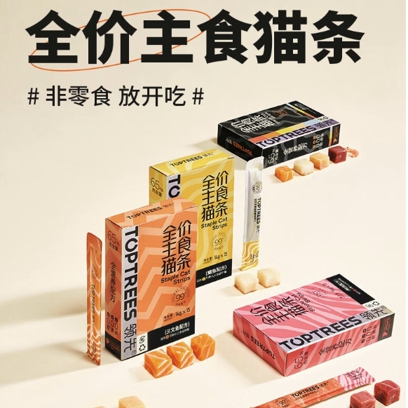 Toptrees 領先 全價主食貓條 14g*15條