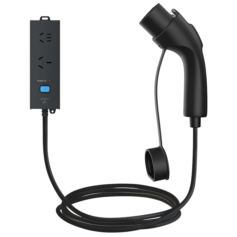 公牛（BULL）電動汽車放電槍插排座槍適配于比亞迪小鵬等 16A/黑色/3米防雷