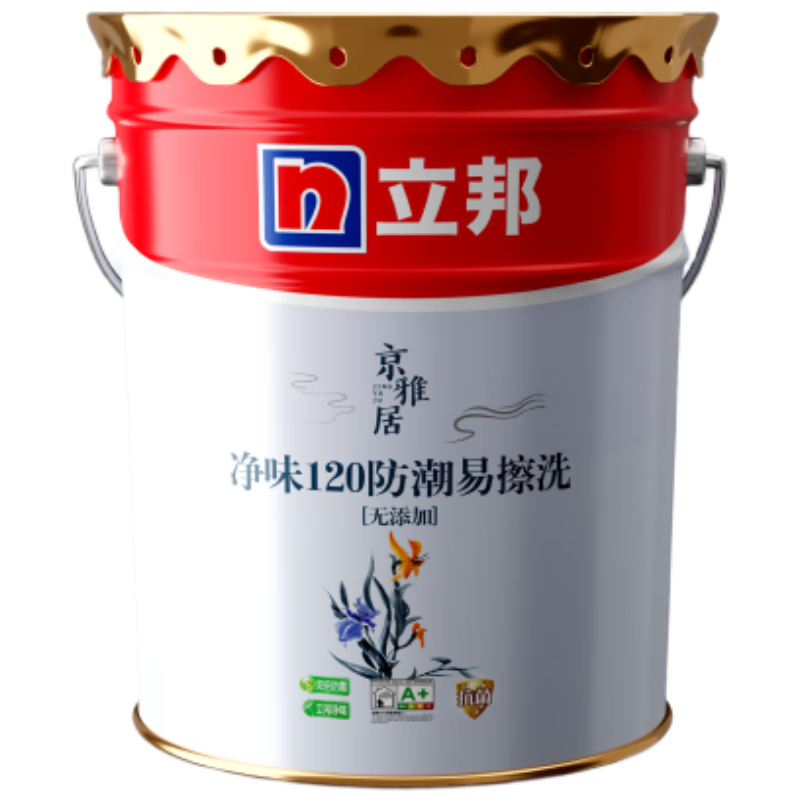 PLUS會員:立邦 乳膠漆 凈味120防潮，易茶洗12025kg
