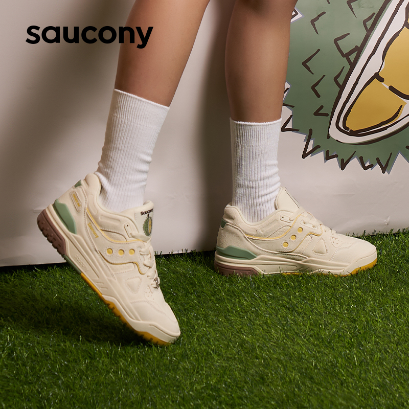 saucony 索康尼 榴蓮鞋 CROSS 90丨情侶低幫板鞋復古女休閑運動鞋男