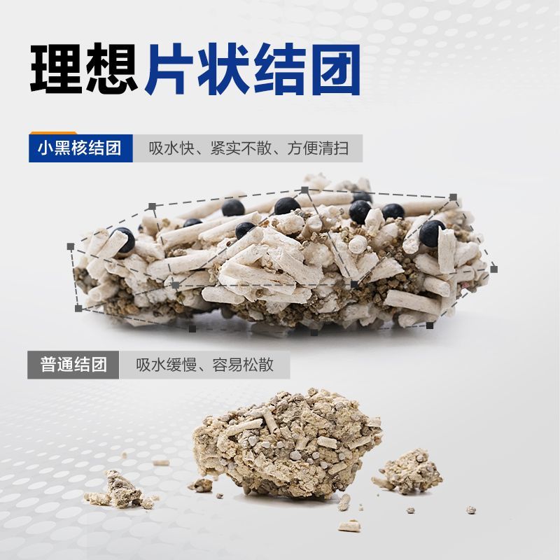 LORDE 里兜 小黑核混合豆腐貓砂2.5kg*4袋清倉(cāng)強(qiáng)效除臭去味不粘低塵