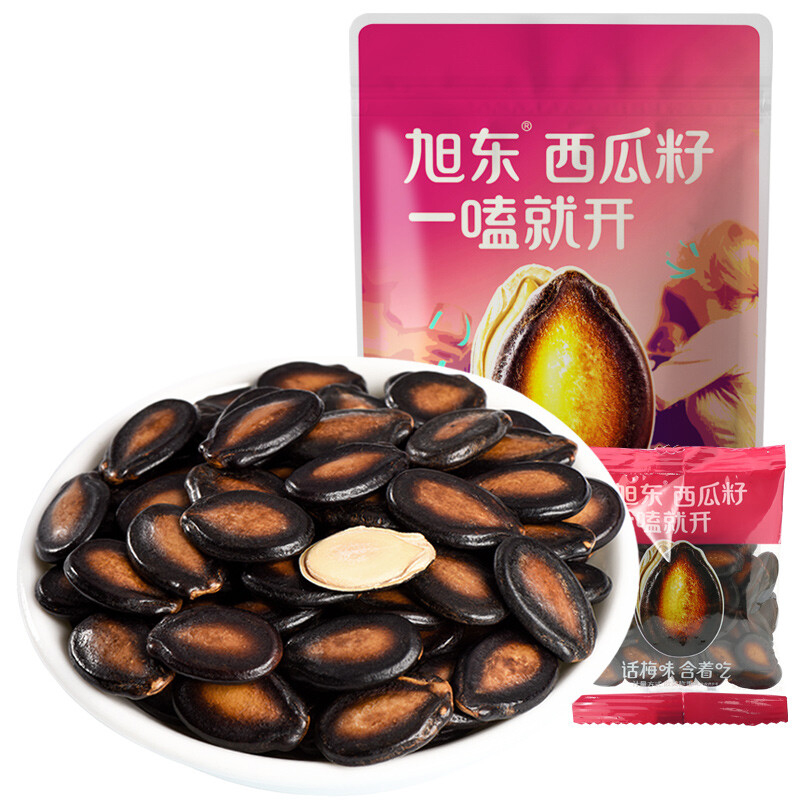 XUDONG FOOD 旭東 百里挑一話梅味西瓜子500g堅果炒貨零食批發黑瓜子散裝小包