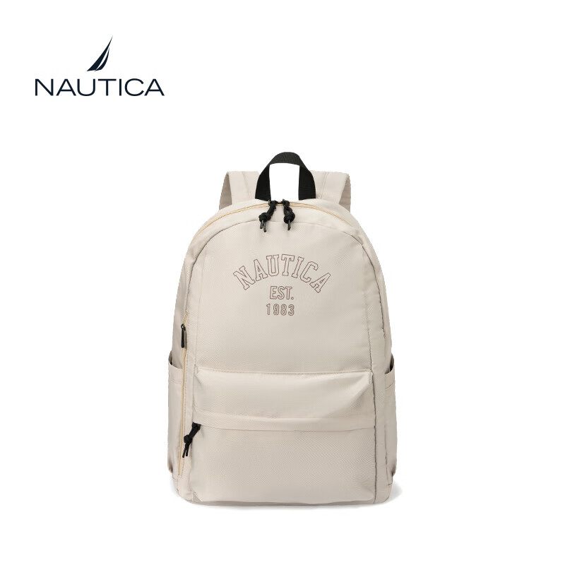 NAUTICA 男女通用通勤電腦包大容量書包休閑背包大雙肩包 卡其色