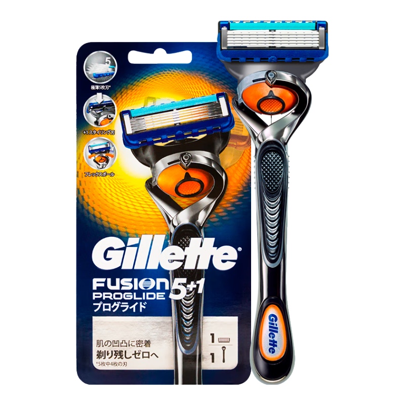 吉列（Gillette）吉列（Gillette）鋒隱致順剃須刀手動刮胡刀胡須刀頭鋒速5層刀片 致順 1刀架 1刀頭