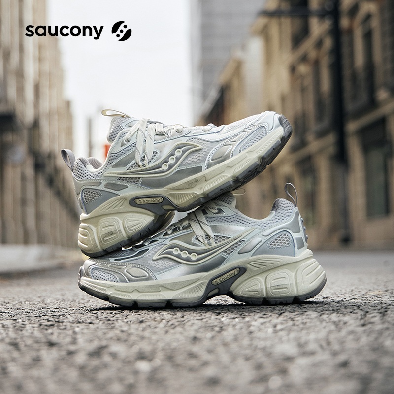 索康尼 saucony 男鞋 女鞋 2K CAVALRY 騎士鞋 復(fù)古潮流 銀黑 43