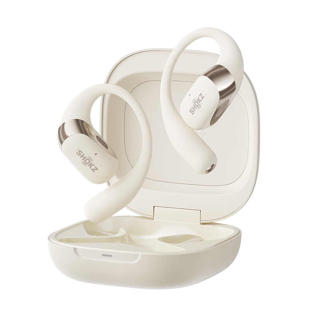 plus會員:韶音（SHOKZ）OpenFit 2 T920新一代舒適圈開放式耳機掛耳式藍牙耳機運動跑步騎行無線非骨傳導 羊毛白