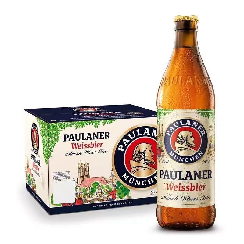 PAULANER 保拉納 德國進口paulaner保拉納柏龍啤酒小麥白啤酒寶萊納500ml*20整箱