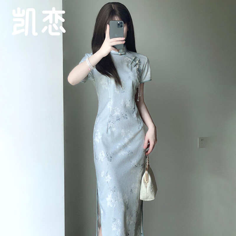凱戀 復古印花改良旗袍