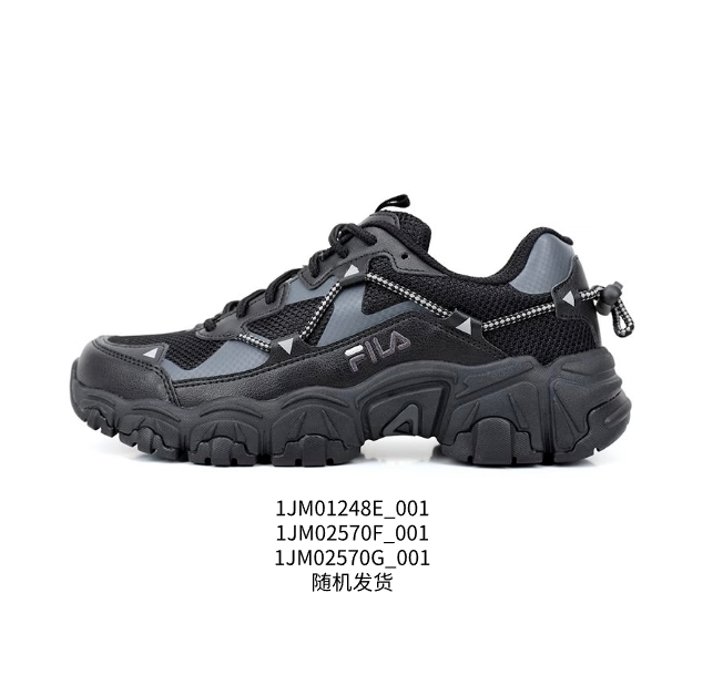 FILA Running MIXR'FM貓爪鞋黑色男女運動休閑鞋1JM02570G001