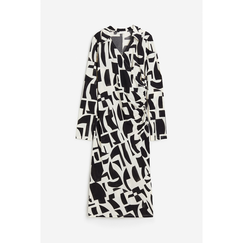 H&M 女裝法式裹身裙 1195389