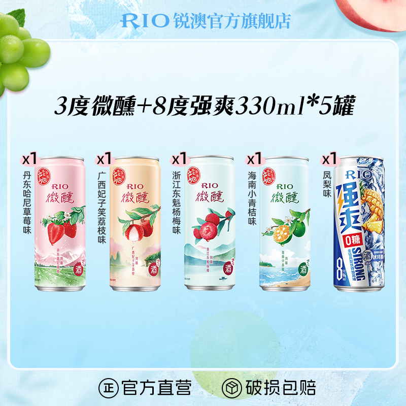 夏日暢爽、88VIP：RIO 330m*5罐（微醺4罐贈強爽1罐）
