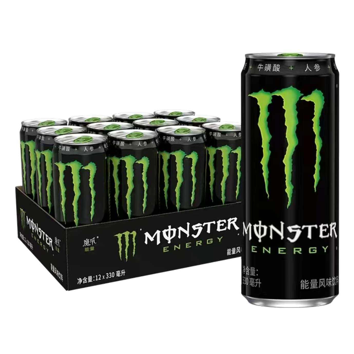 3人團：可口可樂魔爪能量維生素風味飲料330ml*24罐裝原味黑爪白魔爪飲料