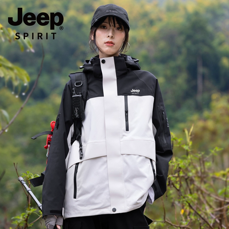 JEEP戶外運動沖鋒衣防風登山服外套