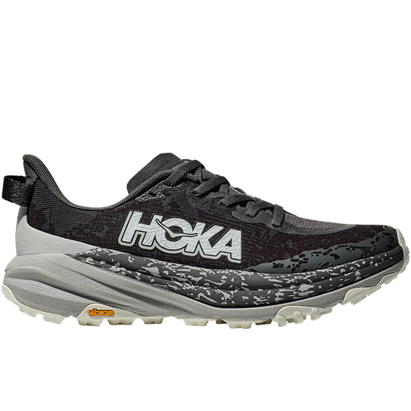 HOKA ONE ONE 女款夏季飛速羚羊6越野跑步鞋SPEEDGOAT 6輕量透氣 深灰色/星塵灰 38.5