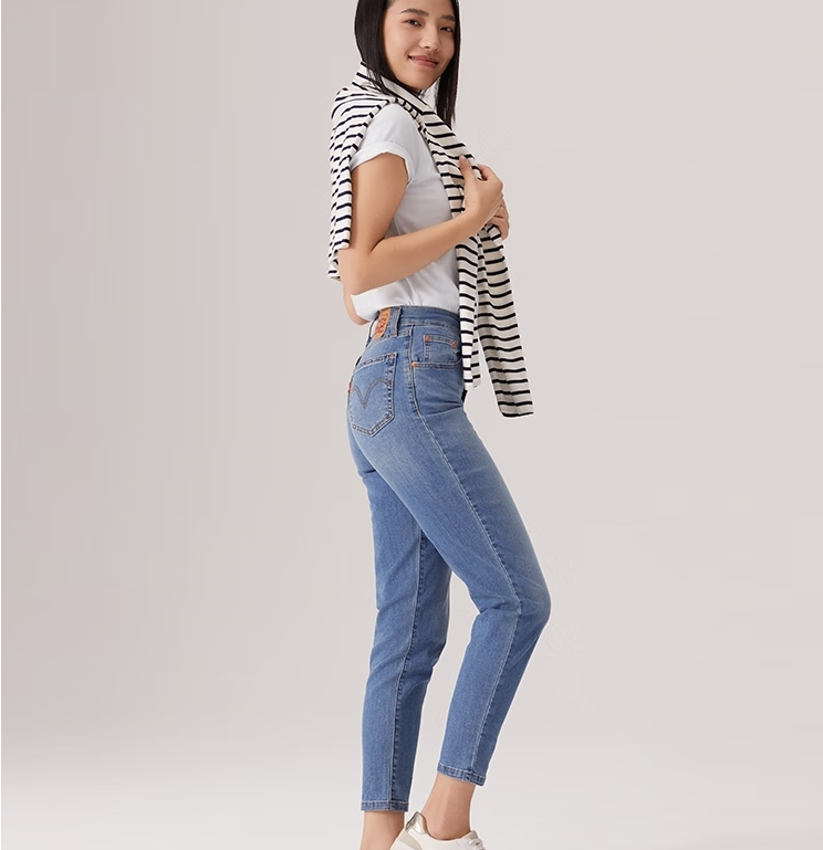 Levi's 李維斯 冰酷系列 女士高腰錐形cleanfit牛仔褲