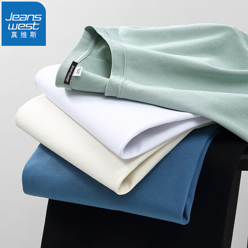 JEANSWEST 真維斯 男士純棉短袖*3+衛衣*2