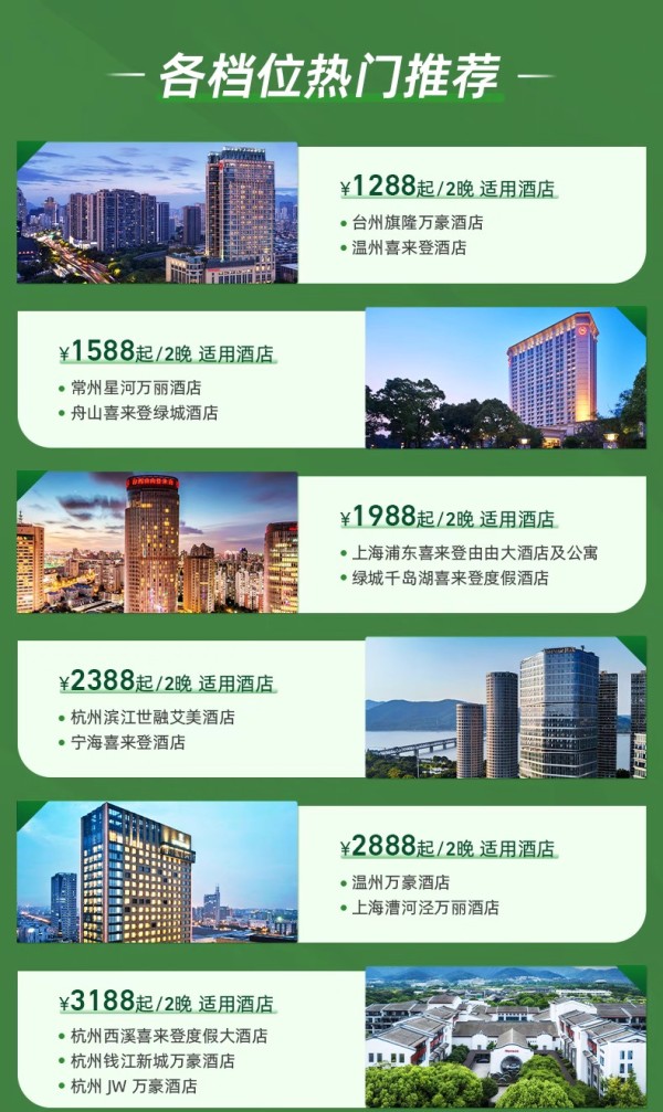 包郵區(qū)爆款！萬豪酒店江浙滬30+店2晚可拆套房通兌 含行政禮遇