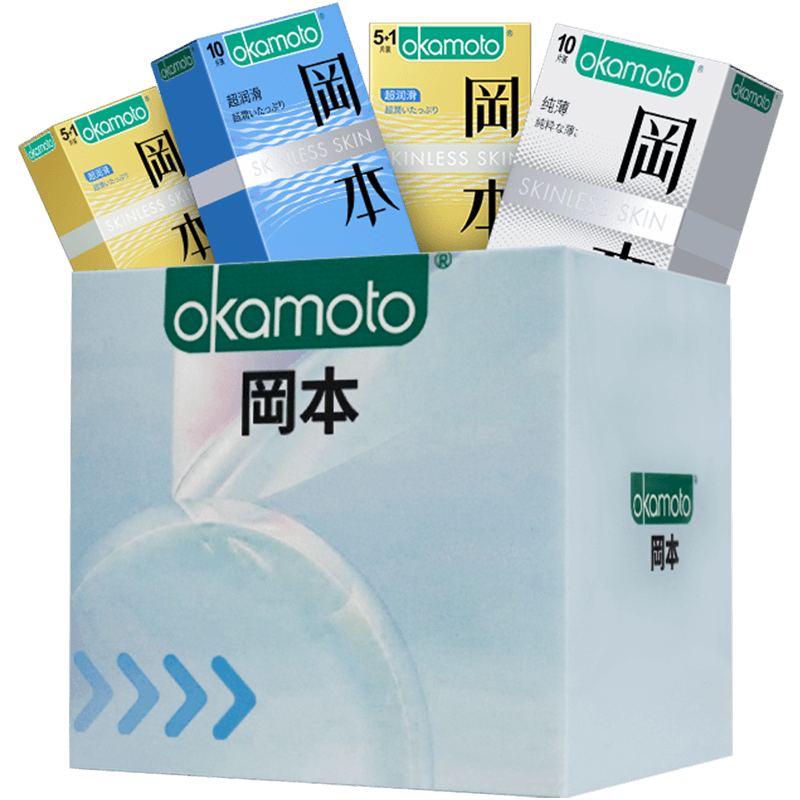 岡本 避孕套 超薄skin潤薄體驗15片 透薄潤滑10+新潤滑5*2件