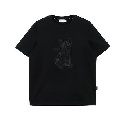 JACK&JONES 杰克·瓊斯 法斗犬狗 重磅刺繡T恤