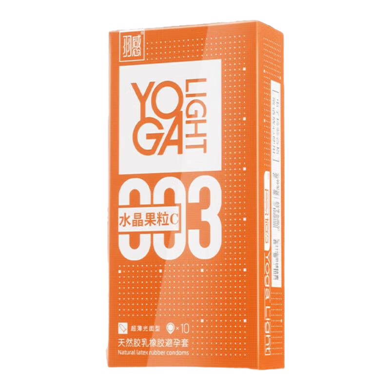 羽感【順豐】羽感003水晶果粒C超薄避孕套1400mg華熙超感爆珠玻尿酸 水晶果粒11只+水晶布丁11只