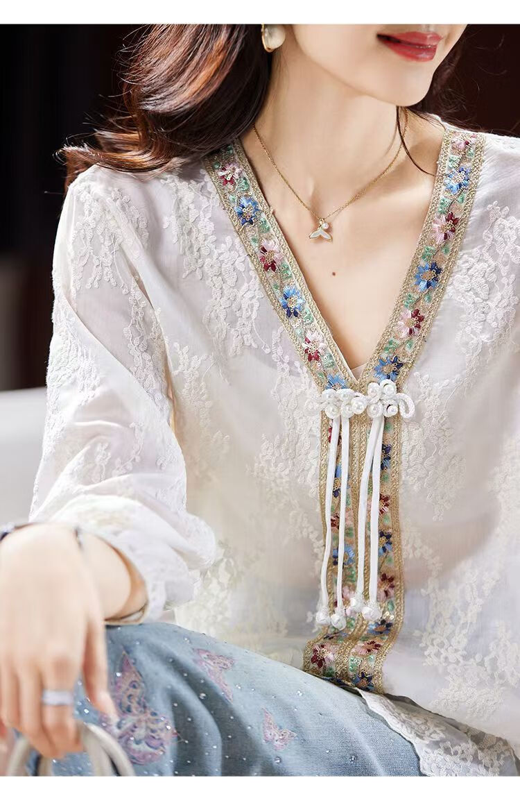 莎妮朵羅 Sogni D’oro 大碼女裝 中國風顯瘦上衣 短袖