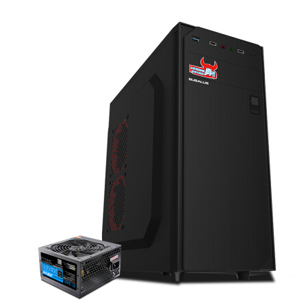 大水牛 云逸+勁強400W 臺式主機電腦機箱電源套裝