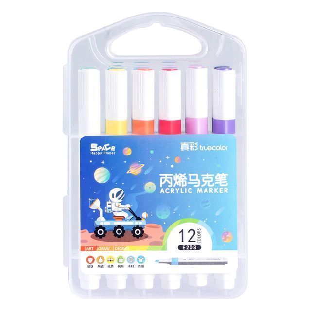 truecolor 真彩 E203 丙烯馬克筆 12色