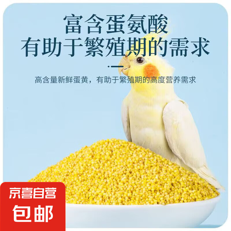 再降價(jià)：虎皮鸚鵡飼料鳥食玄鳳谷子牡丹糧食文鳥帶殼小米黃雀鳥糧 新鮮農(nóng)家小米100克